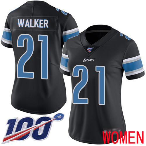 Detroit Lions Limited Black Women Tracy Walker Jersey NFL Football #21 100th Season Rush Vapor Untouchable->women nfl jersey->Women Jersey